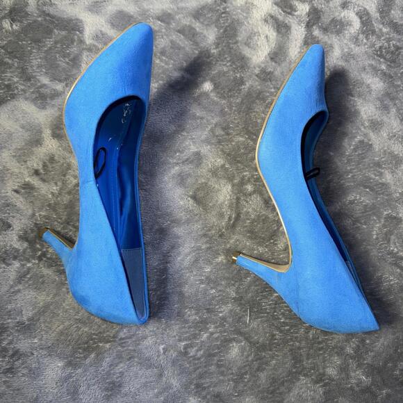 H&M Women's Heels Baby Blue Sz 7 With Matching Clutch - Picture 8 of 15
